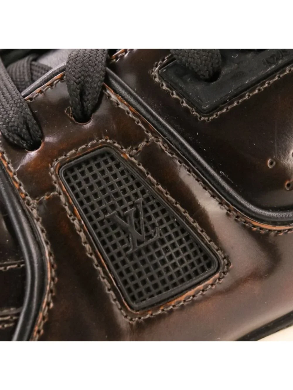 Louis Vuitton LV Trainer Leather Low Cut Sneakers Brown 6.5